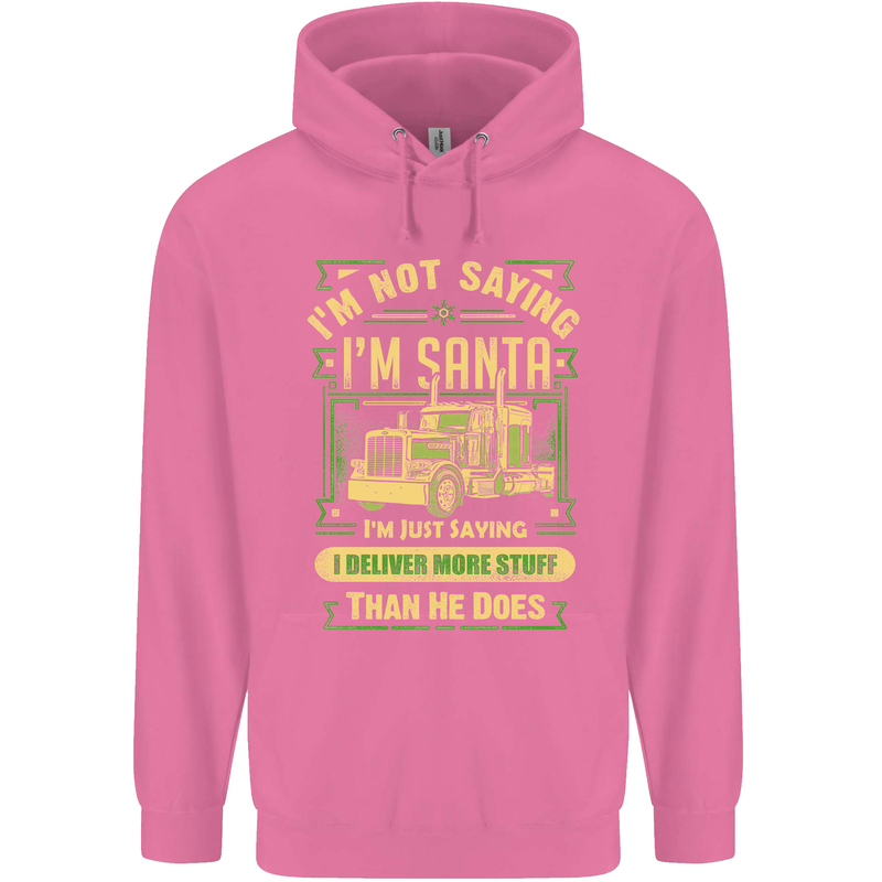 Not Santa Delivery Driver Christmas Funny Mens 80% Cotton Hoodie Azelea