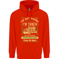 Not Santa Delivery Driver Christmas Funny Mens 80% Cotton Hoodie Bright Red