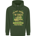 Not Santa Delivery Driver Christmas Funny Mens 80% Cotton Hoodie Forest Green