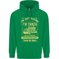 Not Santa Delivery Driver Christmas Funny Mens 80% Cotton Hoodie Irish Green