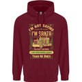 Not Santa Delivery Driver Christmas Funny Mens 80% Cotton Hoodie Maroon
