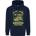 Not Santa Delivery Driver Christmas Funny Mens 80% Cotton Hoodie Navy Blue