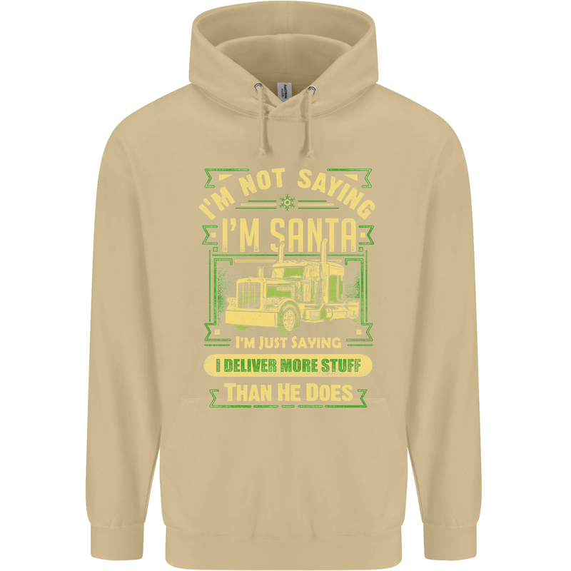 Not Santa Delivery Driver Christmas Funny Mens 80% Cotton Hoodie Sand