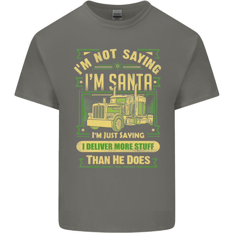 Not Santa Delivery Driver Christmas Funny Mens Cotton T-Shirt Tee Top Charcoal