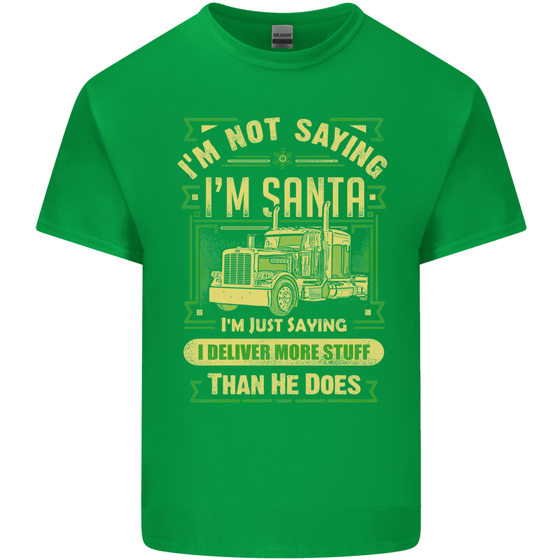 Not Santa Delivery Driver Christmas Funny Mens Cotton T-Shirt Tee Top Irish Green
