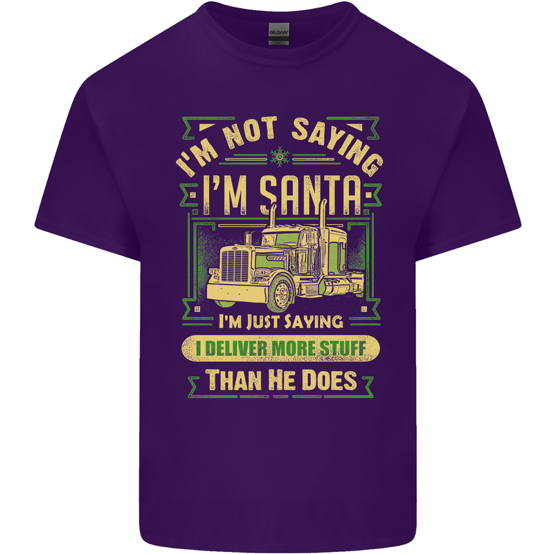 Not Santa Delivery Driver Christmas Funny Mens Cotton T-Shirt Tee Top Purple
