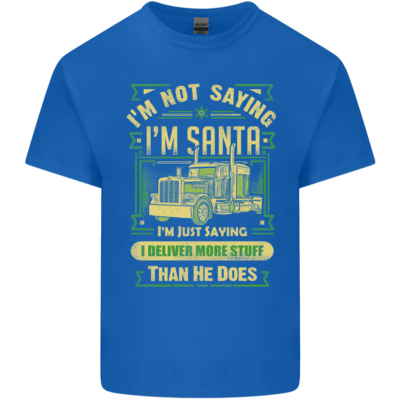 Not Santa Delivery Driver Christmas Funny Mens Cotton T-Shirt Tee Top Royal Blue