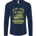 Not Santa Delivery Driver Christmas Funny Mens Long Sleeve T-Shirt Navy Blue