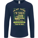 Not Santa Delivery Driver Christmas Funny Mens Long Sleeve T-Shirt Navy Blue