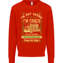 Not Santa Delivery Driver Christmas Funny Mens Sweatshirt Jumper Bright Red
