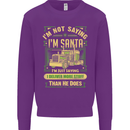 Not Santa Delivery Driver Christmas Funny Mens Sweatshirt Jumper Purple