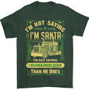 Not Santa Delivery Driver Christmas Funny Mens T-Shirt Cotton Gildan Forest Green