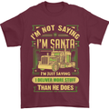 Not Santa Delivery Driver Christmas Funny Mens T-Shirt Cotton Gildan Maroon
