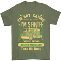 Not Santa Delivery Driver Christmas Funny Mens T-Shirt Cotton Gildan Military Green