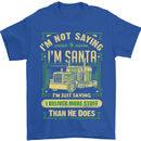 Not Santa Delivery Driver Christmas Funny Mens T-Shirt Cotton Gildan Royal Blue