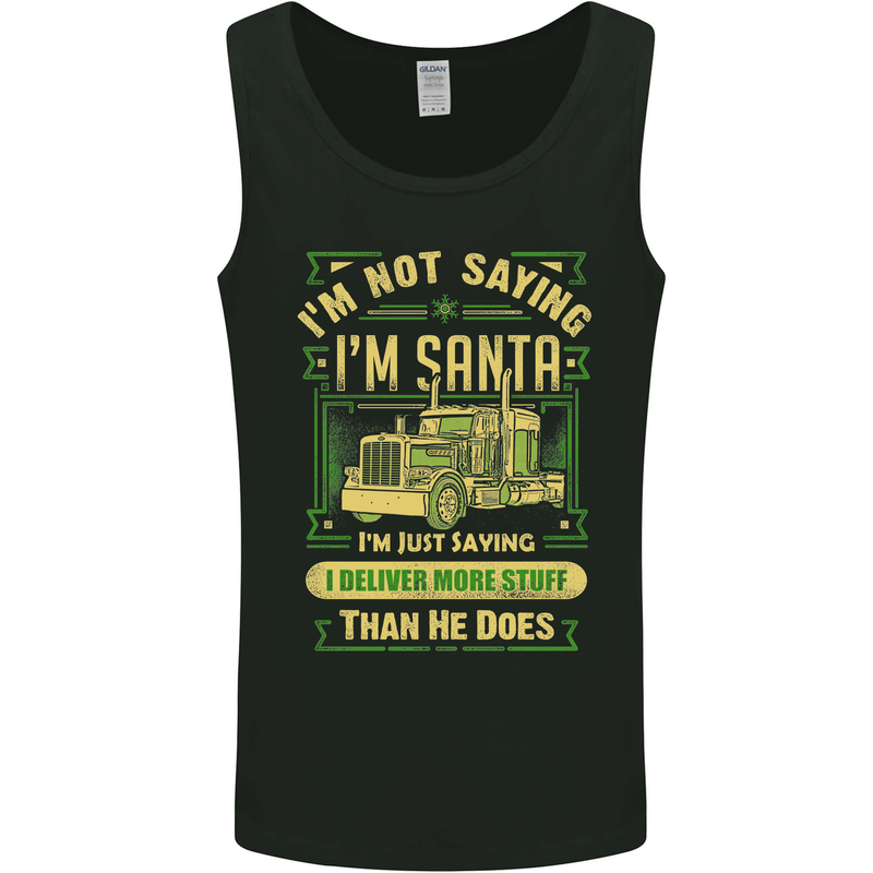 Not Santa Delivery Driver Christmas Funny Mens Vest Tank Top Black