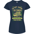 Not Santa Delivery Driver Christmas Funny Womens Petite Cut T-Shirt Navy Blue