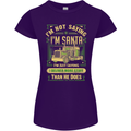 Not Santa Delivery Driver Christmas Funny Womens Petite Cut T-Shirt Purple