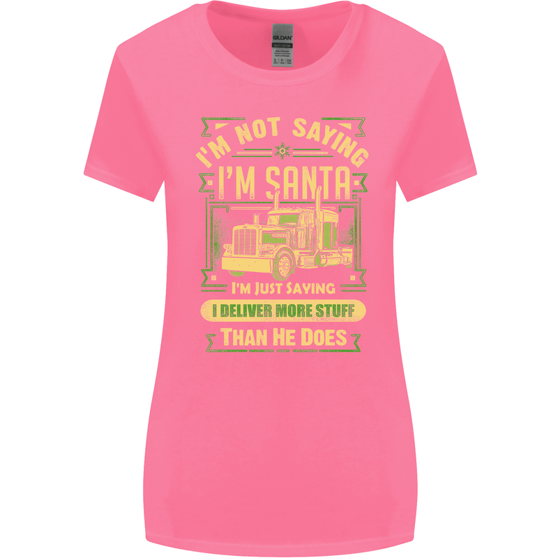 Not Santa Delivery Driver Christmas Funny Womens Wider Cut T-Shirt Azalea