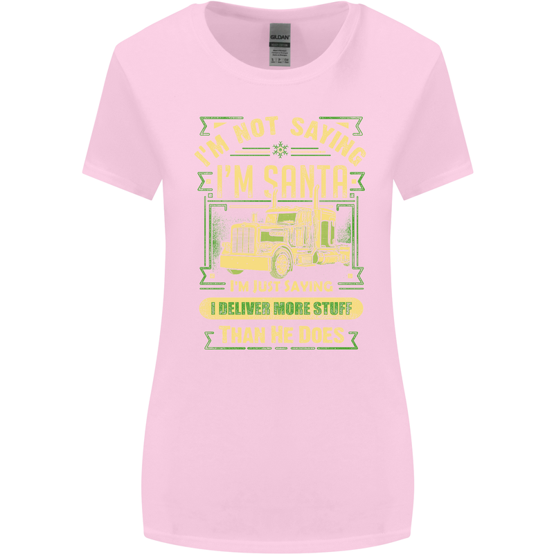 Not Santa Delivery Driver Christmas Funny Womens Wider Cut T-Shirt Light Pink