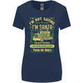 Not Santa Delivery Driver Christmas Funny Womens Wider Cut T-Shirt Navy Blue