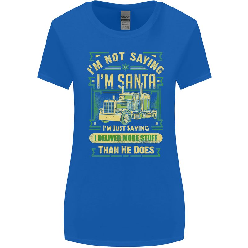 Not Santa Delivery Driver Christmas Funny Womens Wider Cut T-Shirt Royal Blue