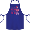 Not Weird Just More Creative Than You Art Cotton Apron 100% Organic Royal Blue