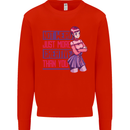 Not Weird Just More Creative Than You Art Kids Sweatshirt Jumper Bright Red