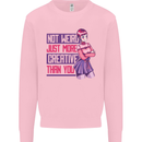 Not Weird Just More Creative Than You Art Kids Sweatshirt Jumper Light Pink