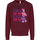 Not Weird Just More Creative Than You Art Kids Sweatshirt Jumper Maroon