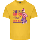 Not Weird Just More Creative Than You Art Kids T-Shirt Childrens Yellow