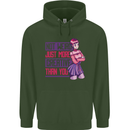 Not Weird Just More Creative Than You Art Mens 80% Cotton Hoodie Forest Green