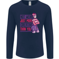 Not Weird Just More Creative Than You Art Mens Long Sleeve T-Shirt Navy Blue