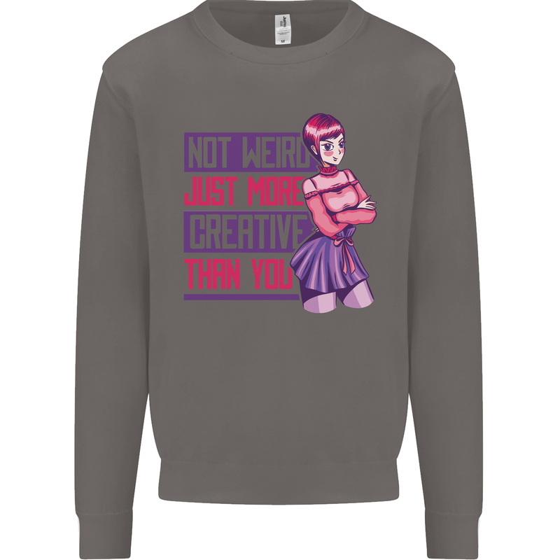 Not Weird Just More Creative Than You Art Mens Sweatshirt Jumper Charcoal