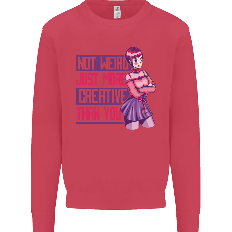 Not Weird Just More Creative Than You Art Mens Sweatshirt Jumper Heliconia