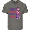 Not Weird Just More Creative Than You Art Mens V-Neck Cotton T-Shirt Charcoal