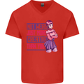 Not Weird Just More Creative Than You Art Mens V-Neck Cotton T-Shirt Red