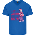 Not Weird Just More Creative Than You Art Mens V-Neck Cotton T-Shirt Royal Blue