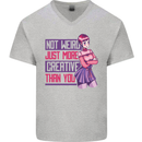 Not Weird Just More Creative Than You Art Mens V-Neck Cotton T-Shirt Sports Grey