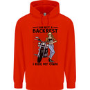 Not a Backrest Female Biker Motorcycle Childrens Kids Hoodie Bright Red
