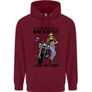 Not a Backrest Female Biker Motorcycle Childrens Kids Hoodie Maroon