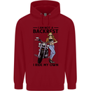 Not a Backrest Female Biker Motorcycle Childrens Kids Hoodie Red