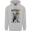 Not a Backrest Female Biker Motorcycle Childrens Kids Hoodie Sports Grey