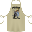 Not a Backrest Female Biker Motorcycle Cotton Apron 100% Organic Khaki