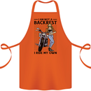 Not a Backrest Female Biker Motorcycle Cotton Apron 100% Organic Orange