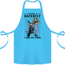 Not a Backrest Female Biker Motorcycle Cotton Apron 100% Organic Turquoise