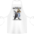 Not a Backrest Female Biker Motorcycle Cotton Apron 100% Organic White
