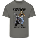 Not a Backrest Female Biker Motorcycle Kids T-Shirt Childrens Charcoal