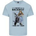 Not a Backrest Female Biker Motorcycle Kids T-Shirt Childrens Light Blue