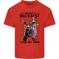 Not a Backrest Female Biker Motorcycle Kids T-Shirt Childrens Red